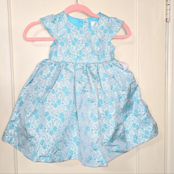 Dress Up By Gymboree Teal Dress with Silver Accents  Size 3T NWOT - Picture 3 of 12